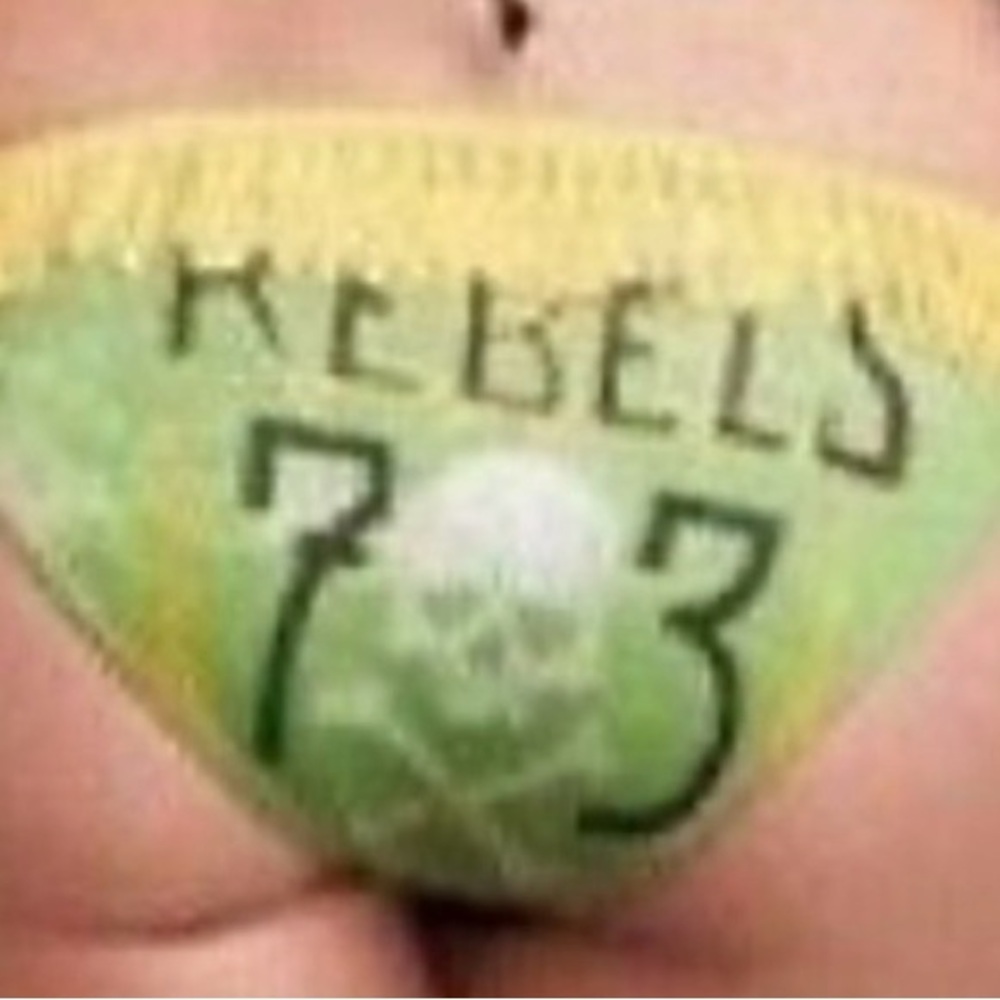 Affliction Green and Yellow Rebels Bikini Bottom (Medium) - Picture 2 of 7